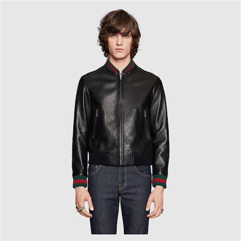 where does gucci get their leather from|Gucci leather jacket online.